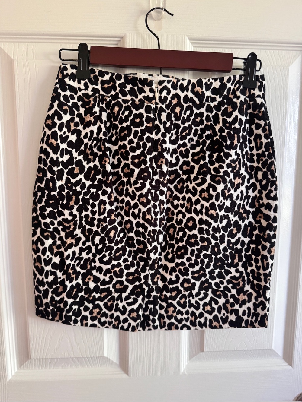 J. Crew Leopard Print Pencil Skirt in Black and Tan